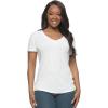 Felina – Women’s Slub Jersey V-Neck Tunic – Lightweight Casual Top, Cotton Modal Blend(White)