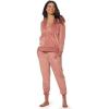 Felina – Womens Velour Zip Hoodie and Jogger Set Soft 2-Piece Tracksuit Lounge Set(Ash Rose)