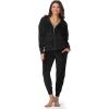 Felina – Womens Velour Zip Hoodie and Jogger Set Soft 2-Piece Tracksuit Lounge Set(Java)