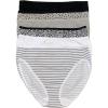 Felina Cotton Stretch Hi Cut Panty (6-Pack) Full Coverage Underwear for Women – Sexy Lingerie Panties for Women, Style: C1818(Newsprint)