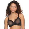 Felina Ethereal Sheer Mesh Unlined Underwire Bra(Black)