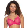 Felina Ethereal Sheer Mesh Unlined Underwire Bra(Fuchsia Rose)
