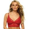 Felina Finesse Cami Bralette – Stretchy Lace Bralettes for Women – Sexy and Comfortable(Tango Red)