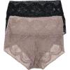 Felina Finesse Mock Wrap Brief – Womens Underwear, Semi-Sheer, 4-Way Stretch Lace, Super Stretchy(Living in Neutrals)