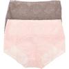 Felina Finesse Mock Wrap Brief – Womens Underwear, Semi-Sheer, 4-Way Stretch Lace, Super Stretchy(Minky Pink)