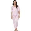 Felina Jessie Jersey Knit Lounge Set Henley & Jogger Lounge Set(Pirouette)