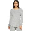Felina Lounge Victoria Long Sleeve Crew Neck Top Sleepwear(Heather Grey)