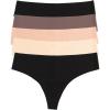 Felina No Show Elastic Free Thong 5-Pack(Chic Neutrals)