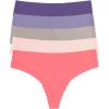 Felina No Show Elastic Free Thong 5-Pack(Twilight)