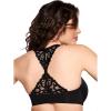 Felina Paramour Abbie Front Close T-Back Bra | Lace | Contour | Seamless(Black)