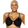 Felina Paramour Amaranth Cushioned Comfort Unlined Minimizer Bra(Black)