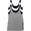 Felina Reversible Cotton Womens Tank Top | 4-Pack(Heather Grey)