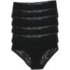 Felina Signature Stretchy Lace Low Rise Hipster 5-Pack | Panty(Black)