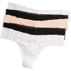 Felina Signature Stretchy Lace Low Rise Thong | Panty(Black White Bare)