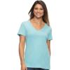 Felina Slub Jersey V-Neck Tee Soft, Lightweight, and Comfortable Short Sleeve T-Shirt for All-Day Wear(Marine Blue)
