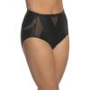 Felina Uplifted Satin & Mesh Body-Mapped Shaper Brief(Black)