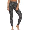 Felina Velvety Soft High-Waisted Legging Comfortable, Curve-Hugging, 4-Way Stretch, Lightweight, No-Center Seam Design(Black Tea Leopard)