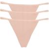 Felina Women’s Blissful Basic G-String 3-Pack | Panty | Stretch(Sugar Baby)
