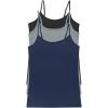 Felina Womens Cotton Modal Camisole, Adjustable Cotton Tank Top 3-Pack(Black Grey Navy)