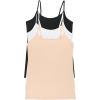 Felina Womens Cotton Modal Camisole, Adjustable Cotton Tank Top 3-Pack(Black Warm Neutral White)