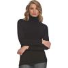 Felina Women’s Long Sleeve Cotton Modal Turtleneck Top, Breathable Lightweight Layering Essential, Fitted Turtleneck Sweater(Black)