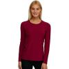 Felina Women’s Long Sleeve Crew Neck Shirt(Beet Red)