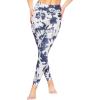 Felina Women’s Sueded Athletic Leggings, Slimming Waistband(Shadow Floral)
