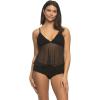 Jezebel Veil Ruffle Cami and Rumba Panty 2-Piece Set(Black)