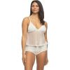 Jezebel Veil Ruffle Cami and Rumba Panty 2-Piece Set(Cloud Dancer)