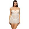 Margot Point D’esprit Longline Strapless Babydoll & G-String(Cloud Dancer)