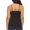 Felina Women’s 4 Pack Cotton Stretch Camisole with Adjustable Straps(Black/Black/White/Warm Taupe(nude))