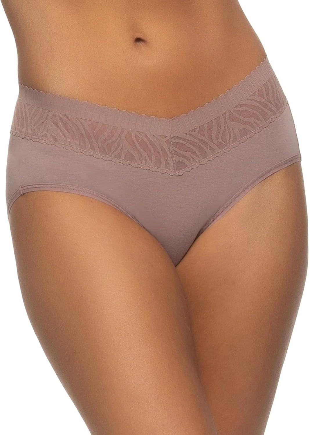 imageFelina Womens 5 Pack Stay In Place MidRise Lace HipsterClassic Nudes