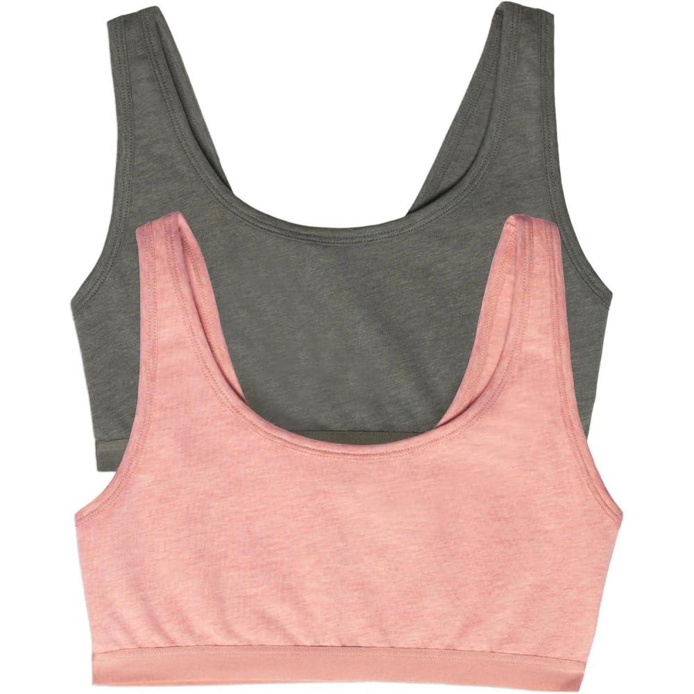 imageFelina Organic Cotton Stretch Bralette Sports Bras for Women Comfortable and Breathable Ideal Sports Bra for EverydayRose Slate