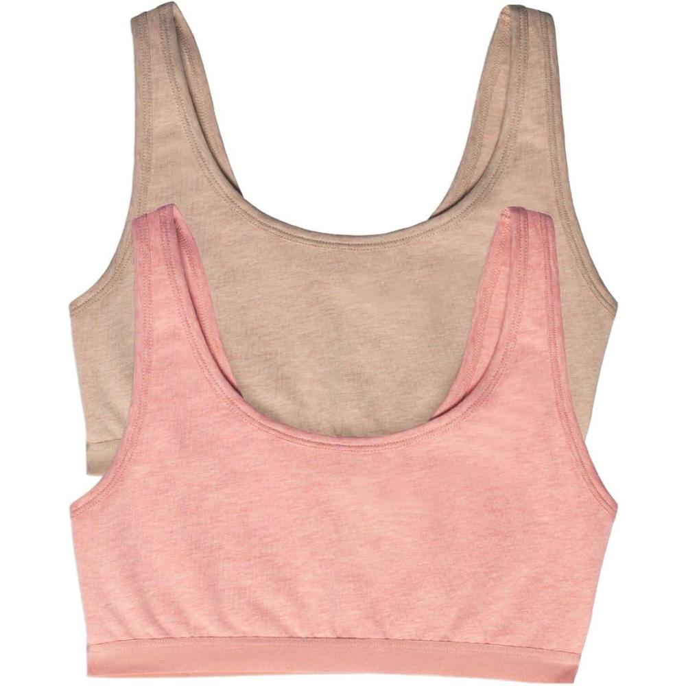 imageFelina Organic Cotton Stretch Bralette Sports Bras for Women Comfortable and Breathable Ideal Sports Bra for EverydayTaupe Rose