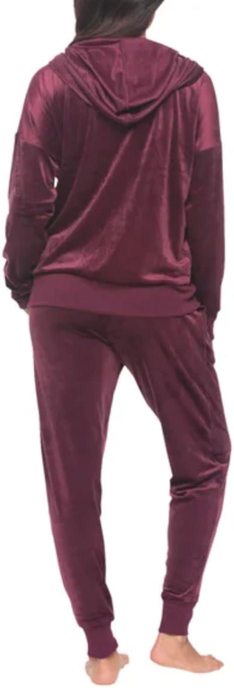 imageFelina Womens 2 Piece Velour Track Suit Hoodie and Jogger Lounge SetPurple