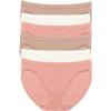 Organic Cotton Stretch Bikini 6-Pack(Rose Neutral)