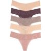 Felina | Signature Stretchy Lace Low Rise Thong | Panty(Chic Neutrals)