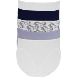 Felina – Cotton Modal Full Coverage Hi-Cut Underwear 5-Pack – Comfortable Cotton Hi-Cut Underwear for Women(Blue Waters)