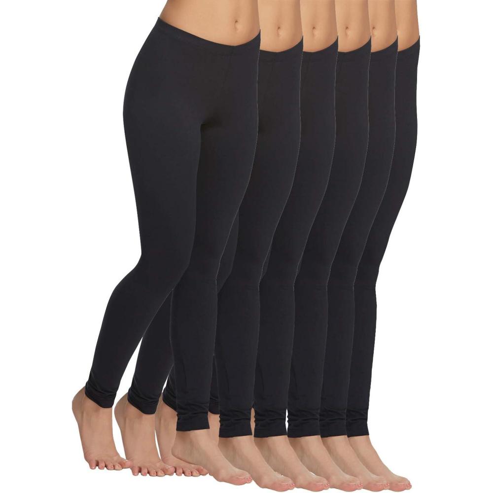 imageFelina Velvety Super Soft Lightweight Leggings 2 Pack Yoga Pants Workout Clothes6 Pack Black