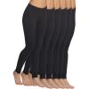Felina Velvety Super Soft Lightweight Leggings 2 Pack – Yoga Pants, Workout Clothes(6 Pack – Black)