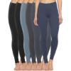 Felina Velvety Super Soft Lightweight Leggings 2 Pack – Yoga Pants, Workout Clothes(Gray Days)