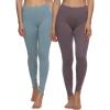Felina Velvety Super Soft Lightweight Leggings 2 Pack – Yoga Pants, Workout Clothes(Vintage Indigo Plum Wine)