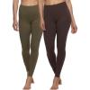 Felina Velvety Super Soft Lightweight Leggings 2 Pack – Yoga Pants, Workout Clothes(Warm Desert)