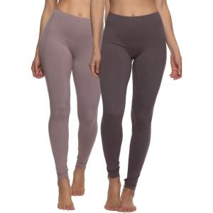 Felina Velvety Super Soft Lightweight Leggings 2 Pack – Yoga Pants, Workout Clothes(Big City)