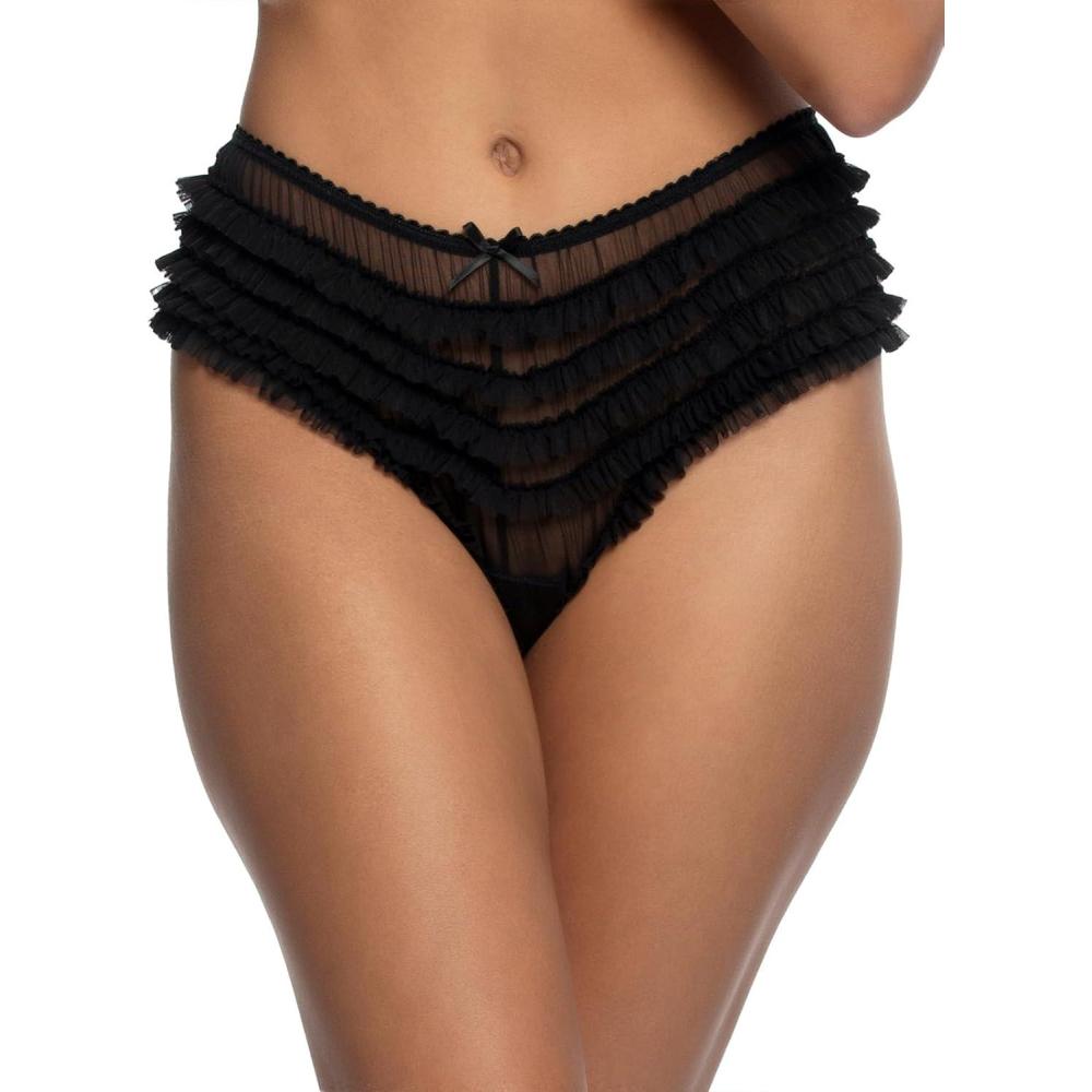 imageFelina Veil Mesh Ruffle PantyBlack