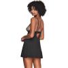 Felina Jezebel Womens Demure Lace Chemise | Wireless(Black Crossdye)