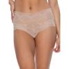 Felina | Finesse Modern Mock-Wrap Brief | Panty | Lace | Full Coverage | Comfort(Warm Neutral)