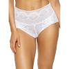 Felina | Finesse Modern Mock-Wrap Brief | Panty | Lace | Full Coverage | Comfort(White)