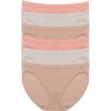 Organic Cotton Stretch Bikini 6-Pack(Rose Garden)