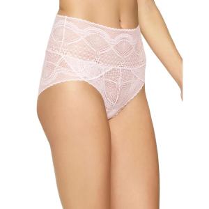 Felina | Finesse Modern Mock-Wrap Brief | Panty | Lace | Full Coverage | Comfort(Barely Pink)